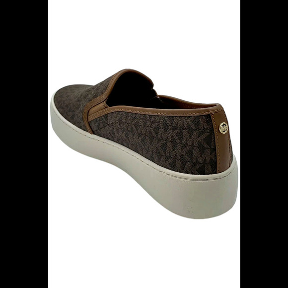 Michael Kors Women's Teddi Logo Slip-On Platform Sneaker Luggage - Medium - Picture 3 of 3